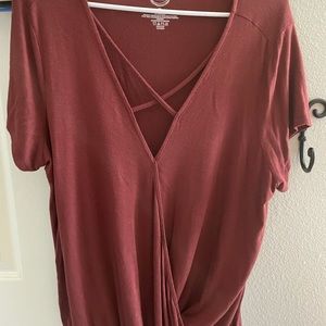 Burgundy Maurices top